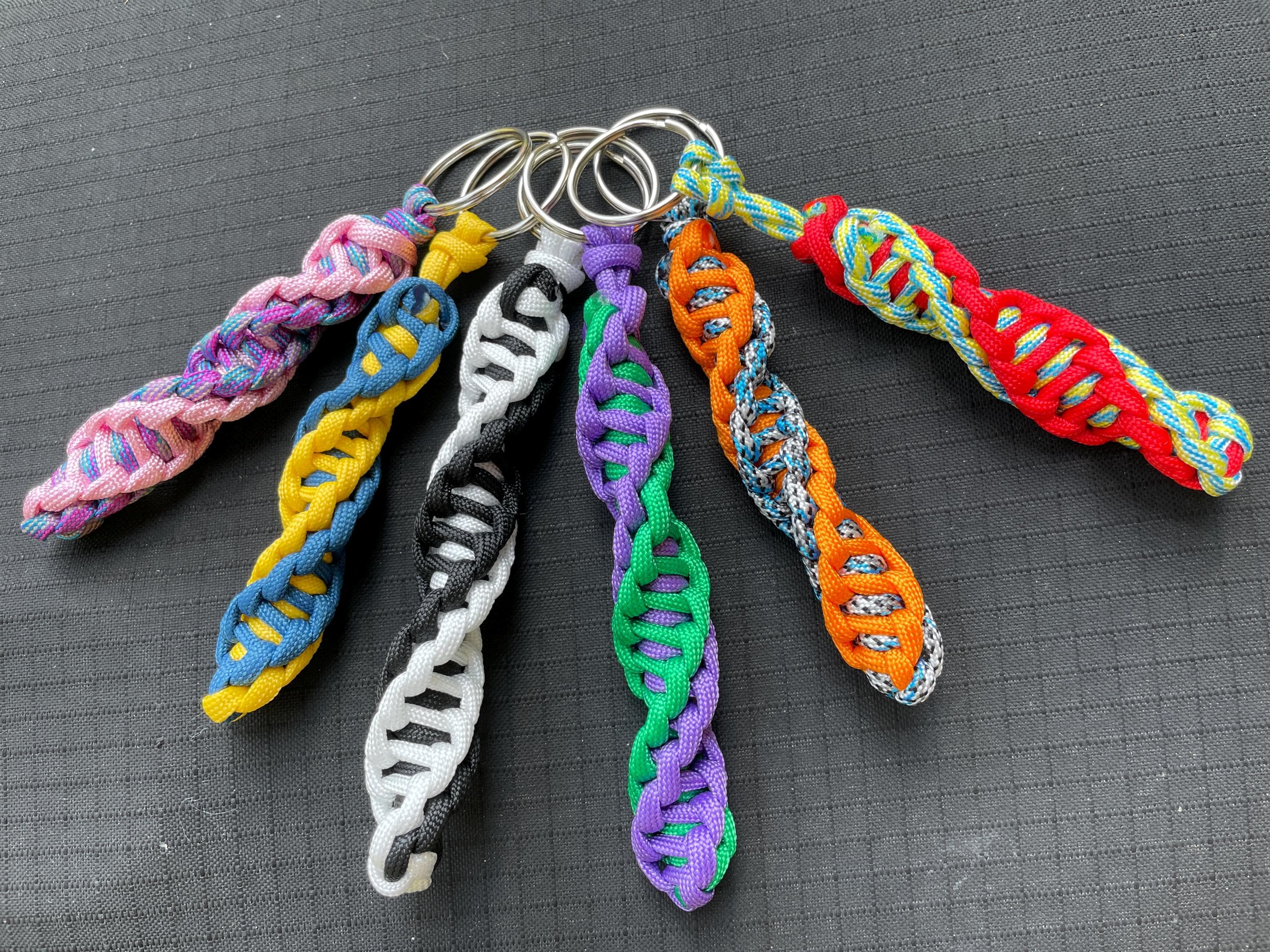 Custom Handmade Double Helix DNA Paracord Keychain Key Fob Lanyard