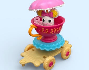 Very cute MGA Lalaloopsy Mini Silly Pet Parade - Tea Time Wagon, little mouse, tea cup ride. 3.5"