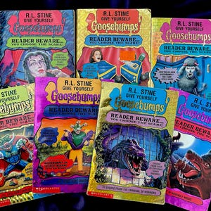 Goosebumps vintage 90's books: Give yourself Goosebumps by R.L. Stine. Choose yours!  Scholastic. Apple Fiction. Read description.