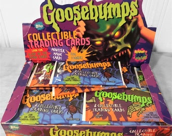 Rare ! Goosebumps collectible trading cards. 8 cards per pack (special cards and stickers if you are lucky!). Topps 1996.