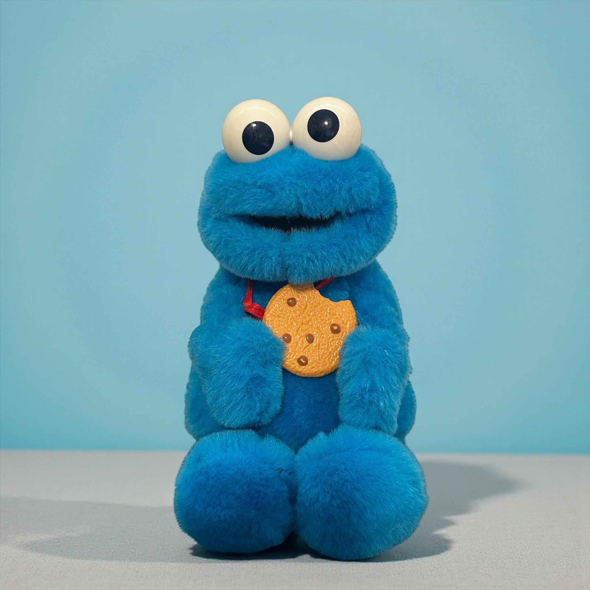 Vintage Yum Yum Cookie Monster Plush Mechanical 1997 Tyco