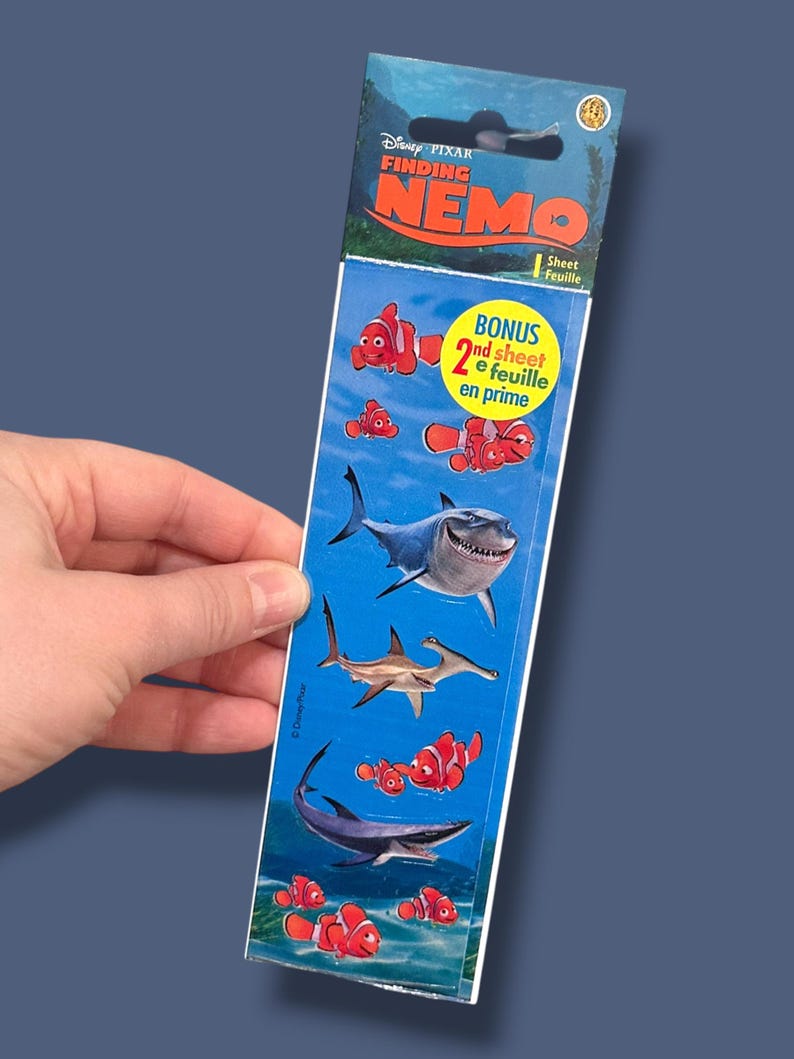 DISNEY PIXAR Finding Nemo STICKERS Sandylion - New Old Stock One Strip ...