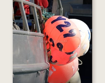 May include: A metal boat railing with red fabric gear attached, featuring several bright orange and white spherical buoys marked with the black number 129, with the white cursive text Thank You overlaid at the bottom of the frame.