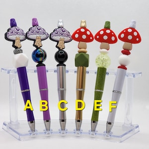 Mushroom Beaded Pen & 1 free ink refill with purchase of pen
