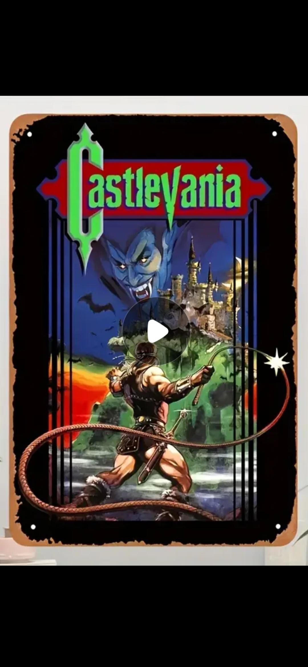Vintage Retro Castlevania Metal Sign - Etsy