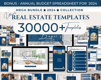 2024 Real Estate Branding Kit Instagram Posts Reels Templates, Realtor Social Media Canva Template, Real Estate Marketing Bundle