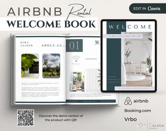 Airbnb Welcome Book House Templates Canva, Airbnb Guest Book, VRBO Vacation Rental Guide, Airbnb House Host Manuel Template