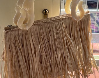 Miniväska i raffia