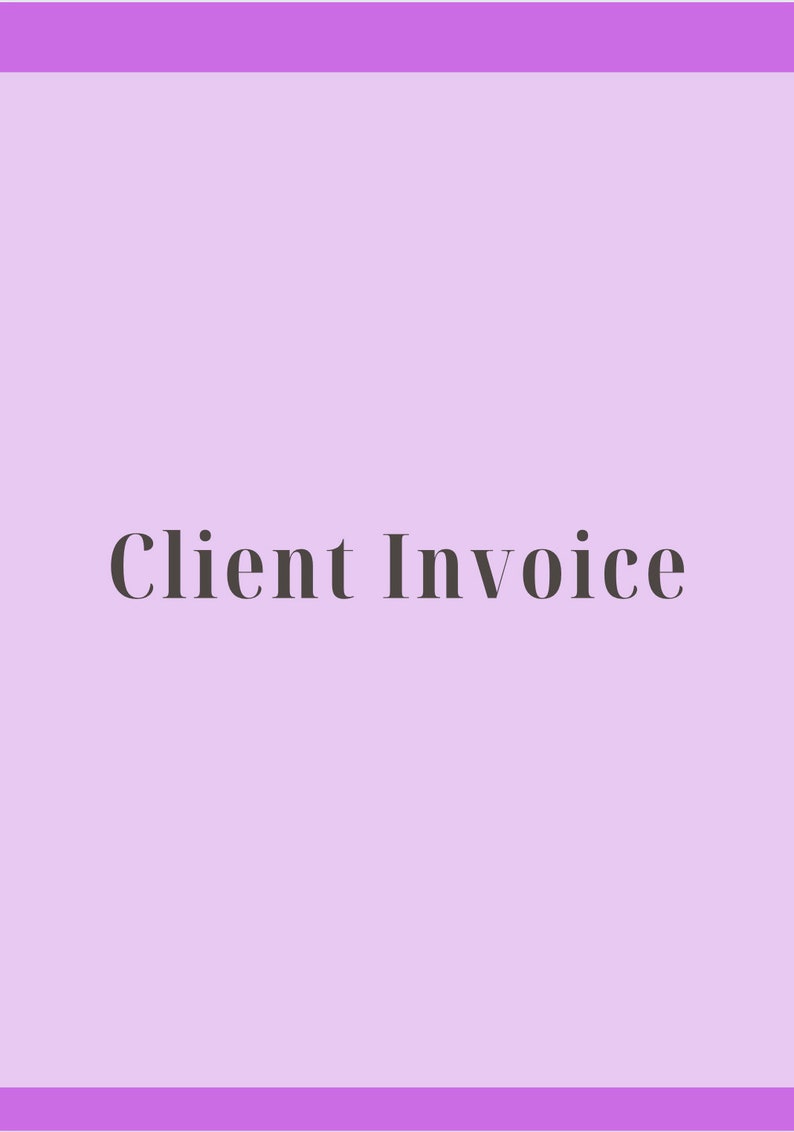 CLIENT INVOICE Etsy
