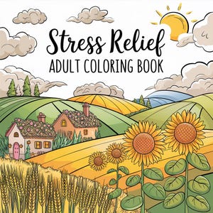 100 Adult Coloring Pages Printable | Stress Relief Coloring Book PDF | Relaxation & Anxiety Art