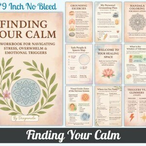 Angst Arbeitsmappe zum Ausdrucken für Frauen | Bewältigungsfertigkeiten + Beruhigungsübungen Journal | PDF zum Thema Mentale Gesundheit