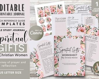 Spiritual Gifts Journal for Christian Women | Faith-Based Self-Discovery + Purpose Workbook | Printable PDF