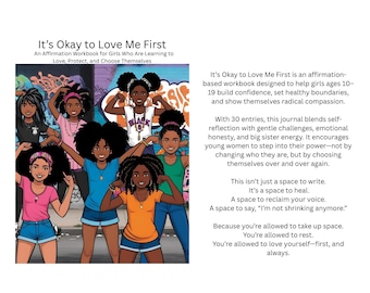Affirmation Journal for Black Girls | Teen Mental Wellness + Self-Love Workbook | Confidence Building Gift