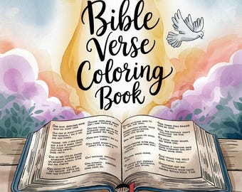 Bible Verse Coloring Book for Adults | Christian Mindfulness + Scripture-Based Stress Relief | PDF Download