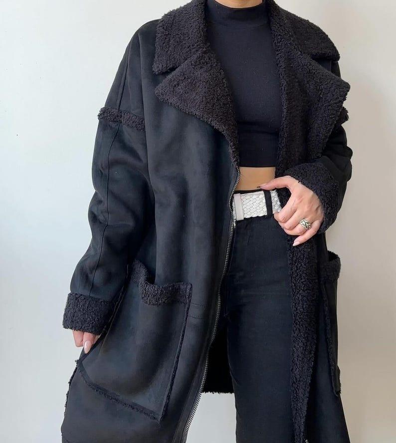 Veste En Daim Doux Vintage Cuba 5'4 Petites - Taille PS (Petite), Marron - Occasion Excellente