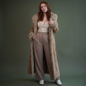 Y2k Fur Trim Leather Jacket - Etsy