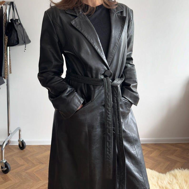 Indo Vacations Trench Court Cuir Femme Womens Sheepskin