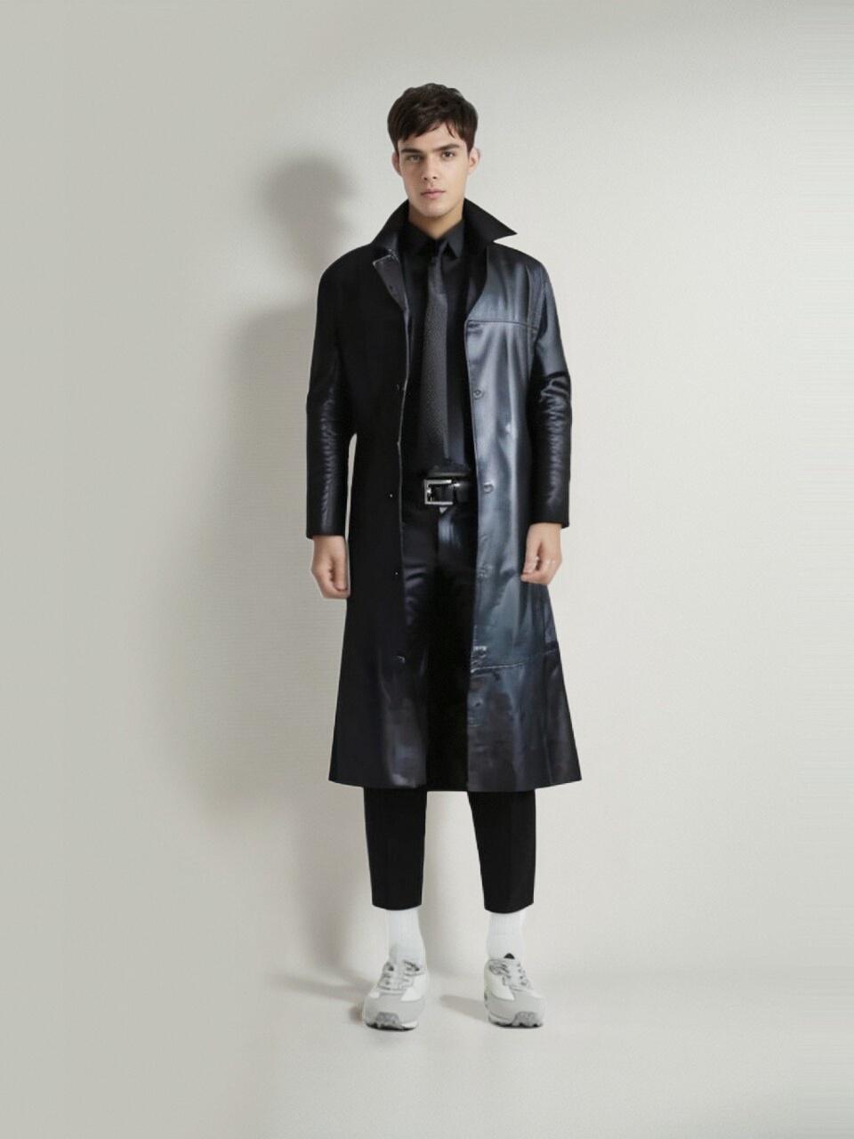 Leather Long Sheep Coat - Etsy