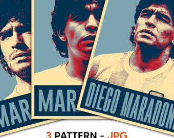 Diego Maradona hope poster jpg, diego maradona tshirt digital product png, diego maradona wall decoration printable poster svg