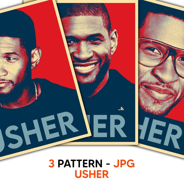 Usher rap star hope poster jpg, usher tshirt digital product png, usher wall decoration printable poster svg, usher sublimination jpg