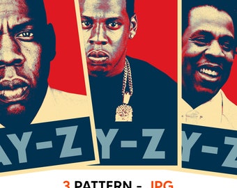 Jay-z rap star hope poster jpg, jay-z tshirt digital product, jay-z wall decoration printable poster svg