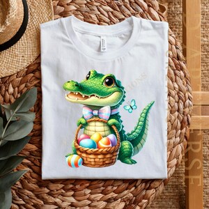 Lustige Krokodil Ostern Clipart Png niedlich Afrika Tiere Kunst Safari Aquarell Cartoon Alligator Digitaler Download Shirt Design Papier Handwerk Becher Bild 6
