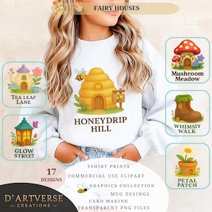 Fairy House Clipart Garden Cottagecore PNG Magical Forest Fantasy House Fairycore Aesthetic Digital Download Tshirt Design Prints Mug Card