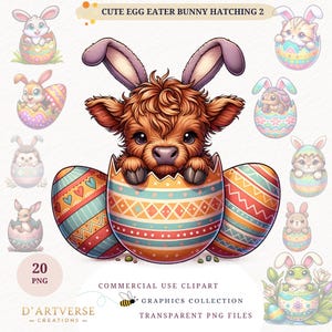 Niedliches Osterei Tier Clipart Überraschungsei Lustige Grafik Aquarell Png Pastell Baby Tier Illustration Digital Download druckbare Karte