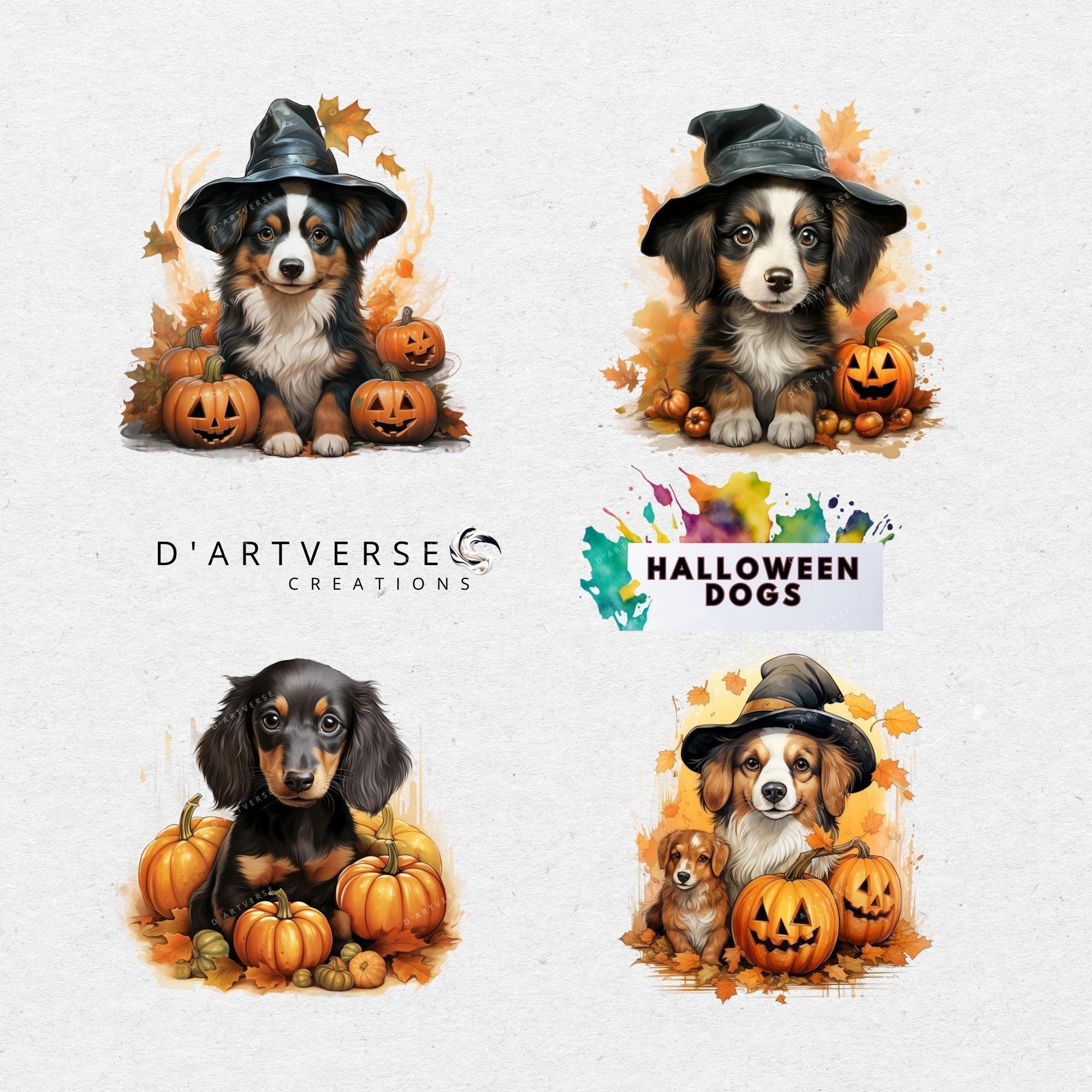 Dog Halloween Clipart - dt7bi6k