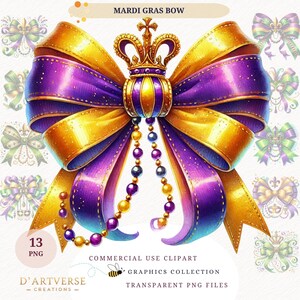 マルディグラの弓 PNG クリップアート コケット ボウ マルディグラ シャツ ルイジアナ フェスティバル カード ニューオーリンズ カーニバル グリッター ボウ デジタル ダウンロード 印刷可能