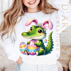 Lustige Krokodil Ostern Clipart Png niedlich Afrika Tiere Kunst Safari Aquarell Cartoon Alligator Digitaler Download Shirt Design Papier Handwerk Becher Bild 4