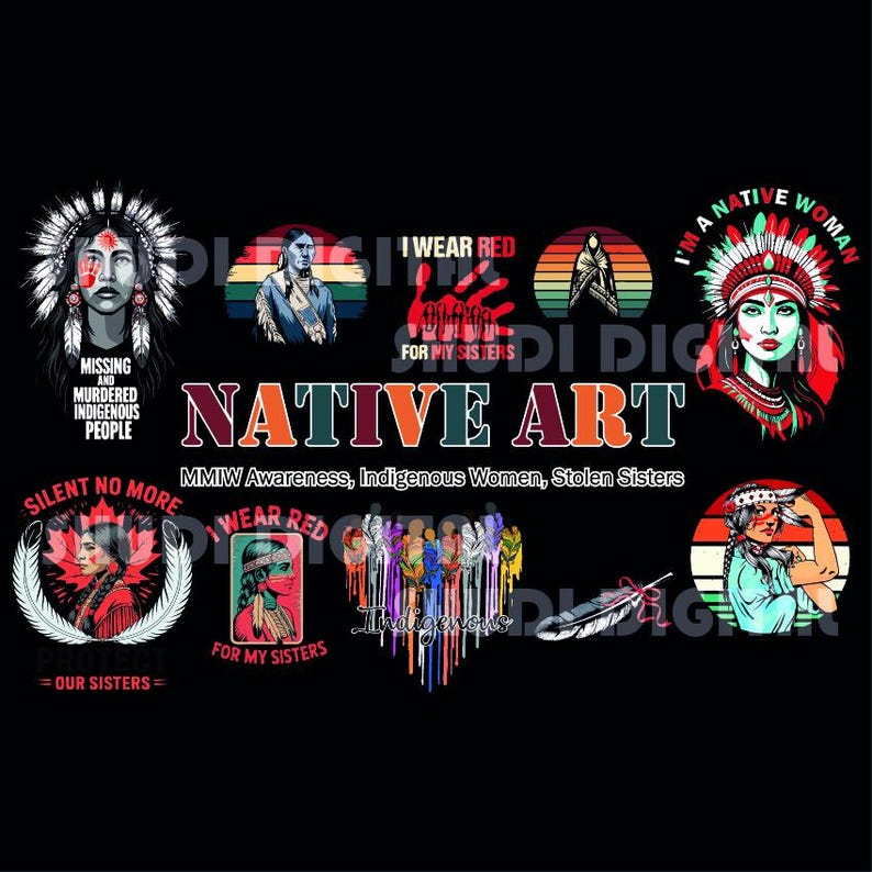 10 Native Art Designs | PNG, SVG, Vector | MMIW Awareness, Indigenous ...