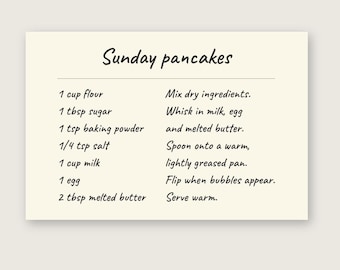 Custom Handwritten Recipe Canvas from One Image