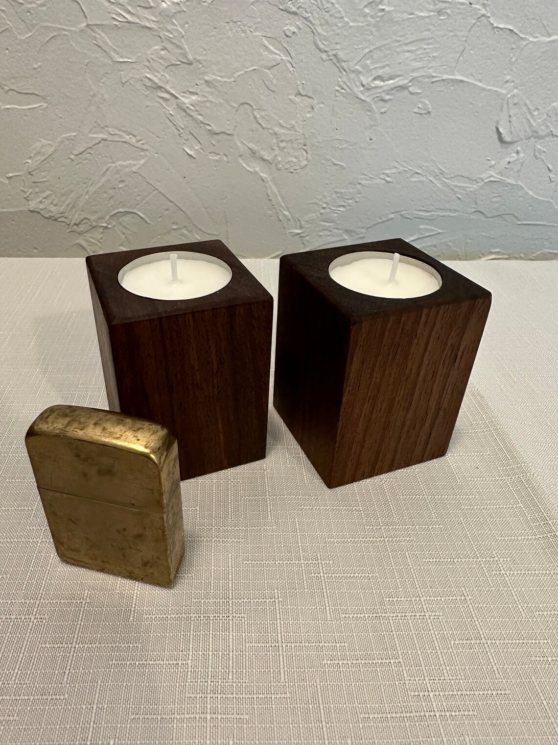 Solid Walnut Candle Holder, Simple, Modern, Minimalist, Hygge, Classic ...