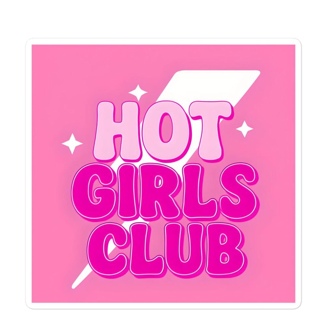 Pink Hot Girls Club Vinyl Sticker - Etsy