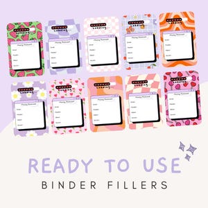 Kpop Photocard Binder Fillers / Photocard Placeholders