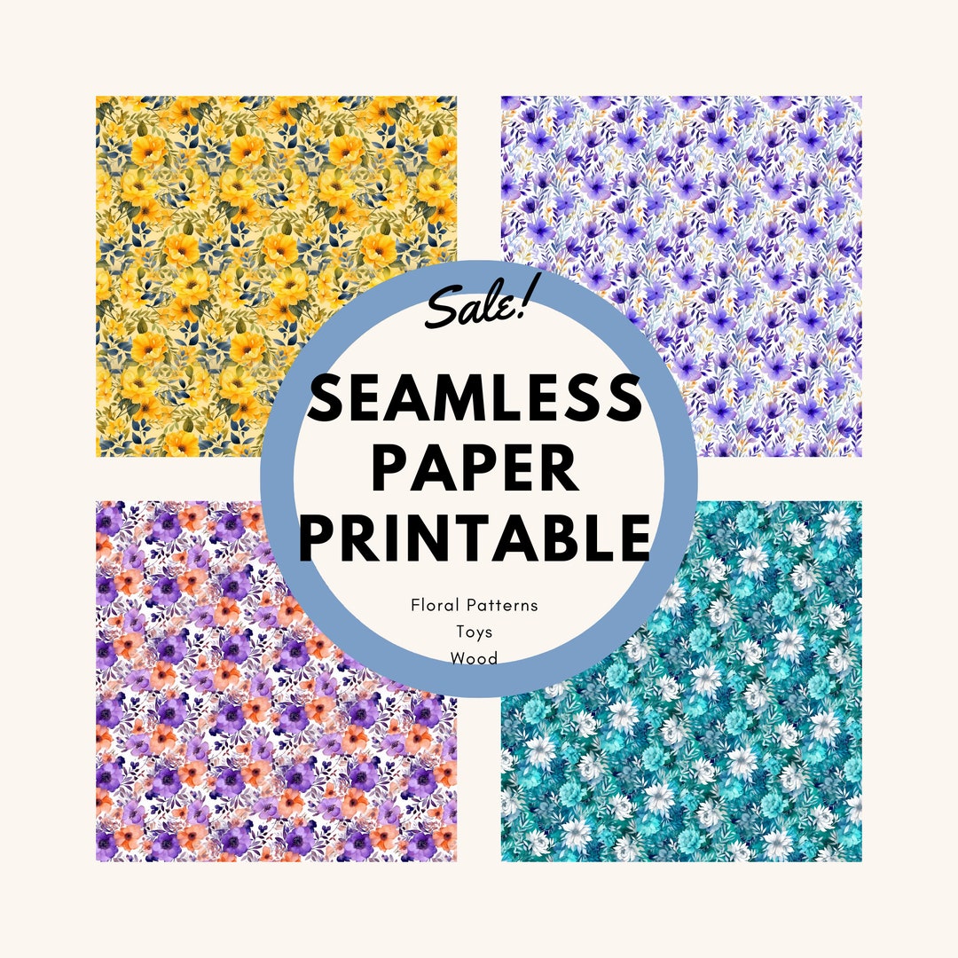 10 Unique and Cute Printable Seamless Paper Designs - Etsy