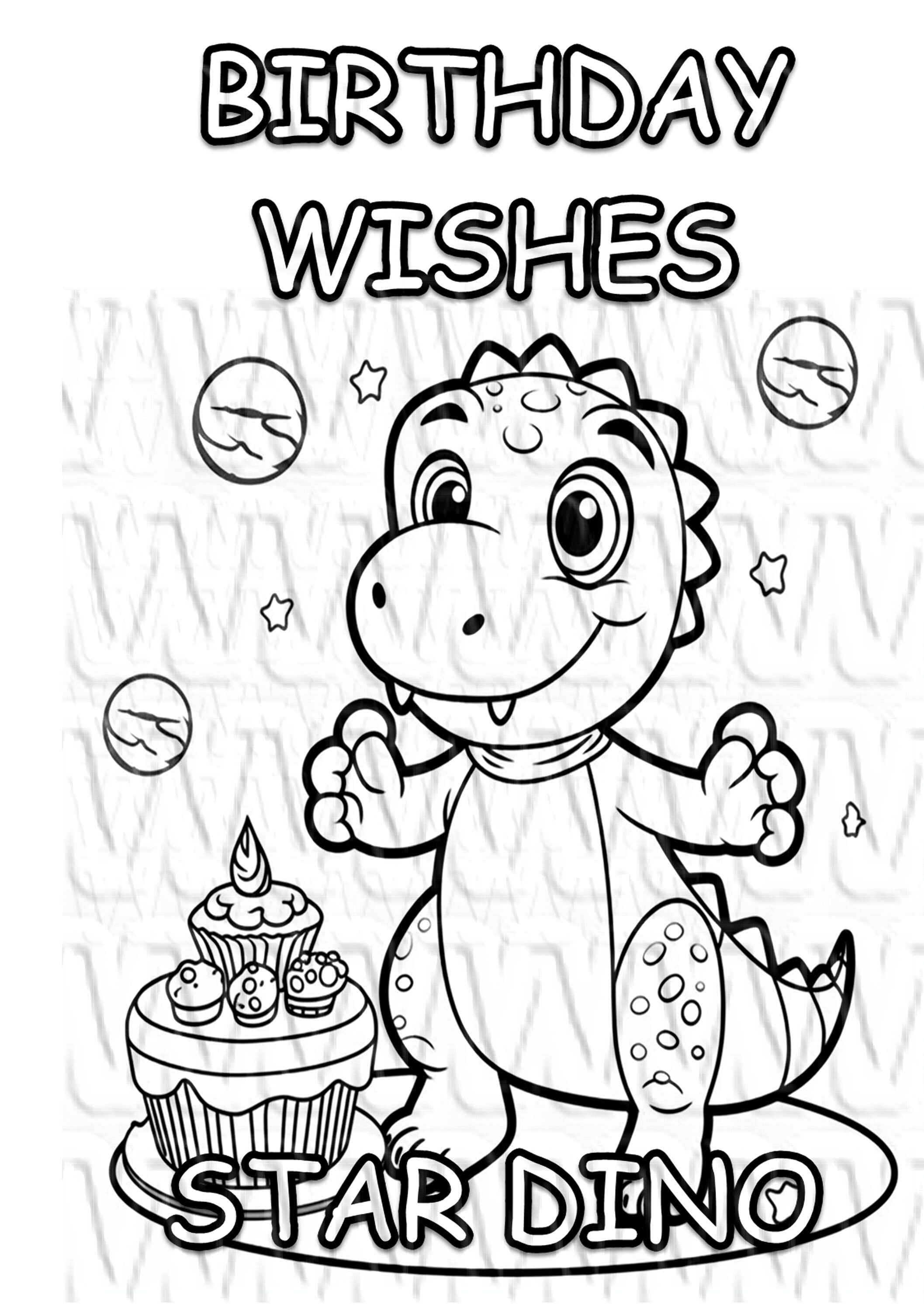 Personalized Dinosaur Coloring Pages | 7 PAGES in One Digital Download ...