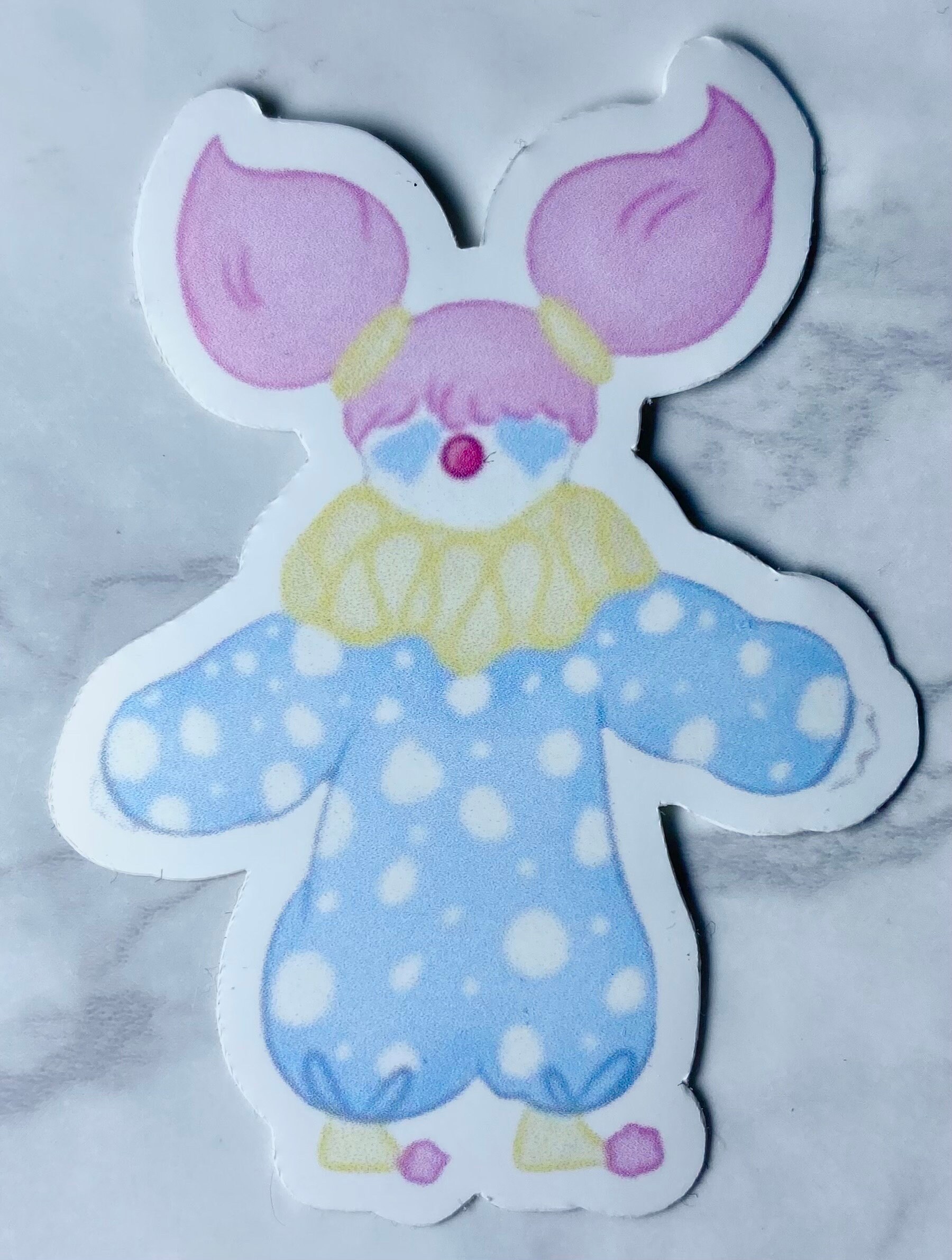 Simple Clown Sticker Cute Clown Sticker//waterproof Sticker// - Etsy
