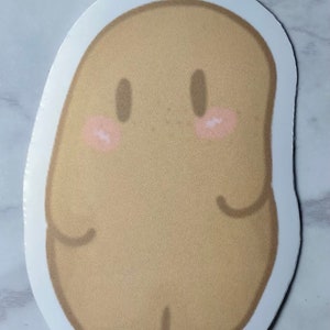 Cute potato sticker//silly potato sticker//waterproof sticker//