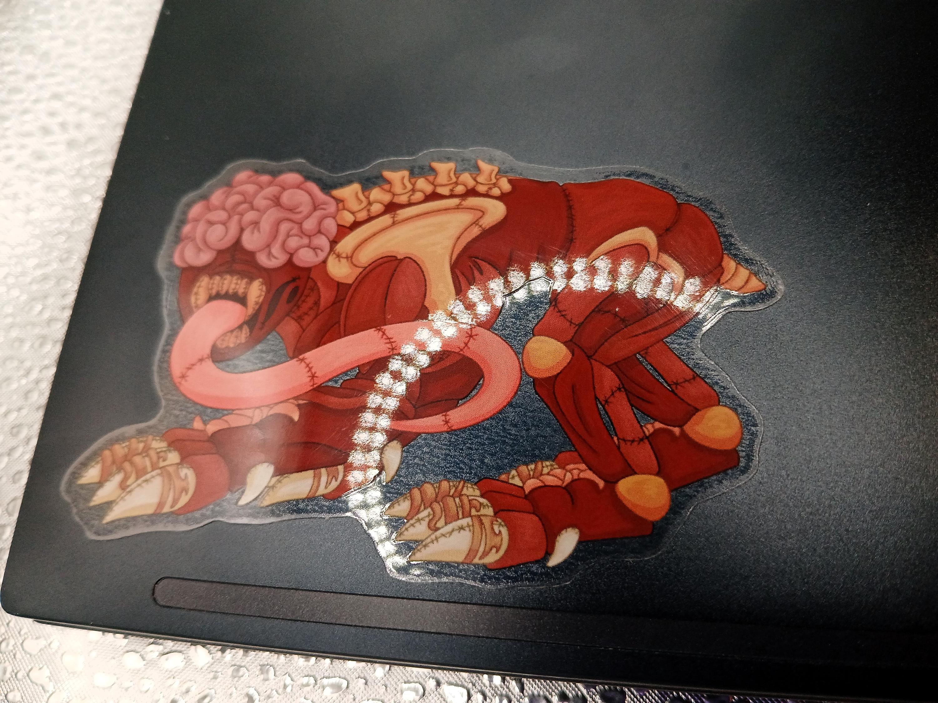 Resident Evil Licker Sticker: Plushie Fan Art, Clear (3