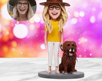 Custom Bobblehead Personalized Bobblehead Doll Custom Cake Topper Gift for Her Handmade Bobblehead Figure for Birthday Wedding Anniversary