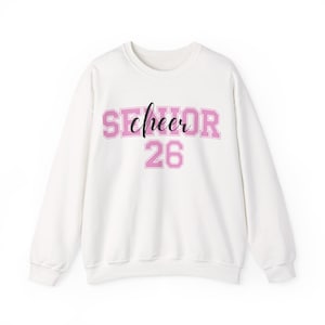 Senior CHEER Crewneck Sweatshirt, CHEER 26 Sweatshirt, Senior Cheerleader Shirt, Varsity Cheer Shirt
