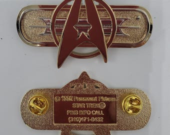 Star Trek DELUXE Federation Uniform Jacket Insignia- Hollywood Pins 1990s