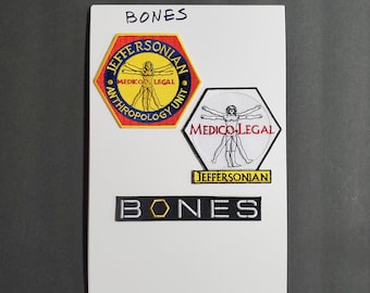 Cosplay Bones TV   3"-5" DELUXE Patch Set of 3
