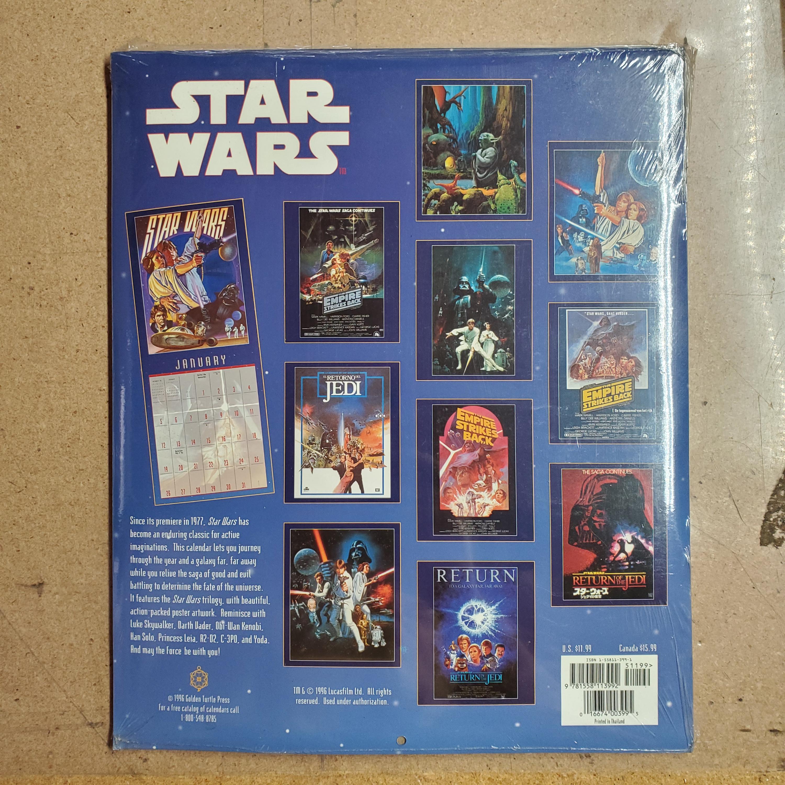 Vintage 1997 Star Wars 20th Anniversary Calendar (usable in 2025