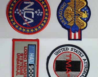 2001 A Space Odyssey Embroidered 3,5 &quot;-4&quot; Patch Set von 4&quot;