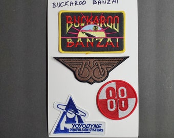 Cosplay Buckaroo Banzai 3"-6" DELUXE Patch Set of 4