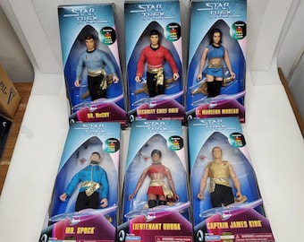 1997 Deluxe Star Trek 9" Playmates "Mirror Mirror" Set of 6 Action Figures/Dolls