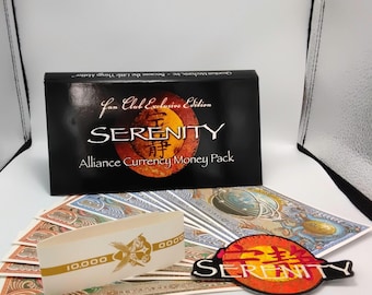 QMX Firefly/Serenity Alliance Currency Money Pack- Fan Club Exclusive and Patch
